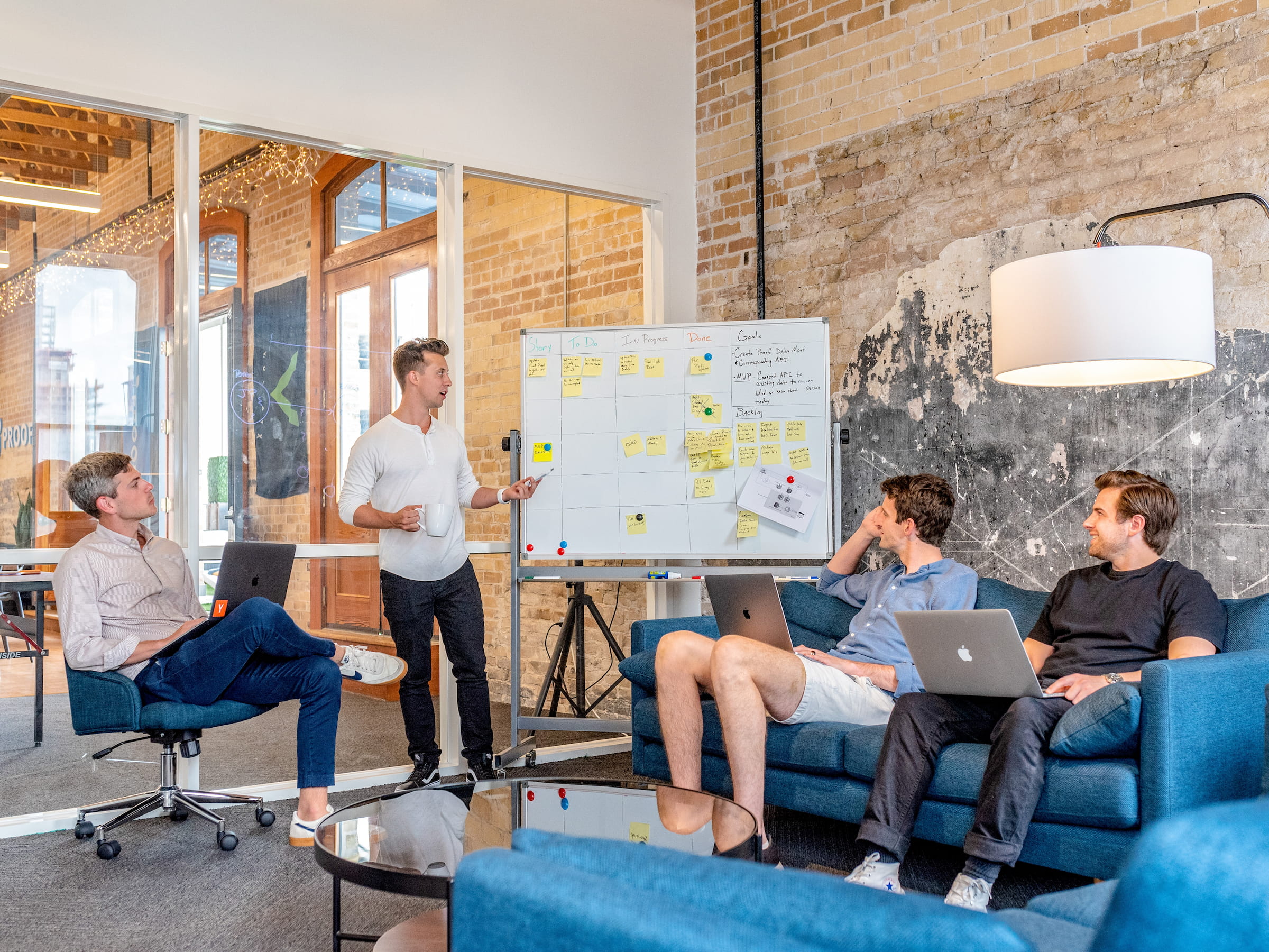 Whiteboard planning session at Frogmouth Digital